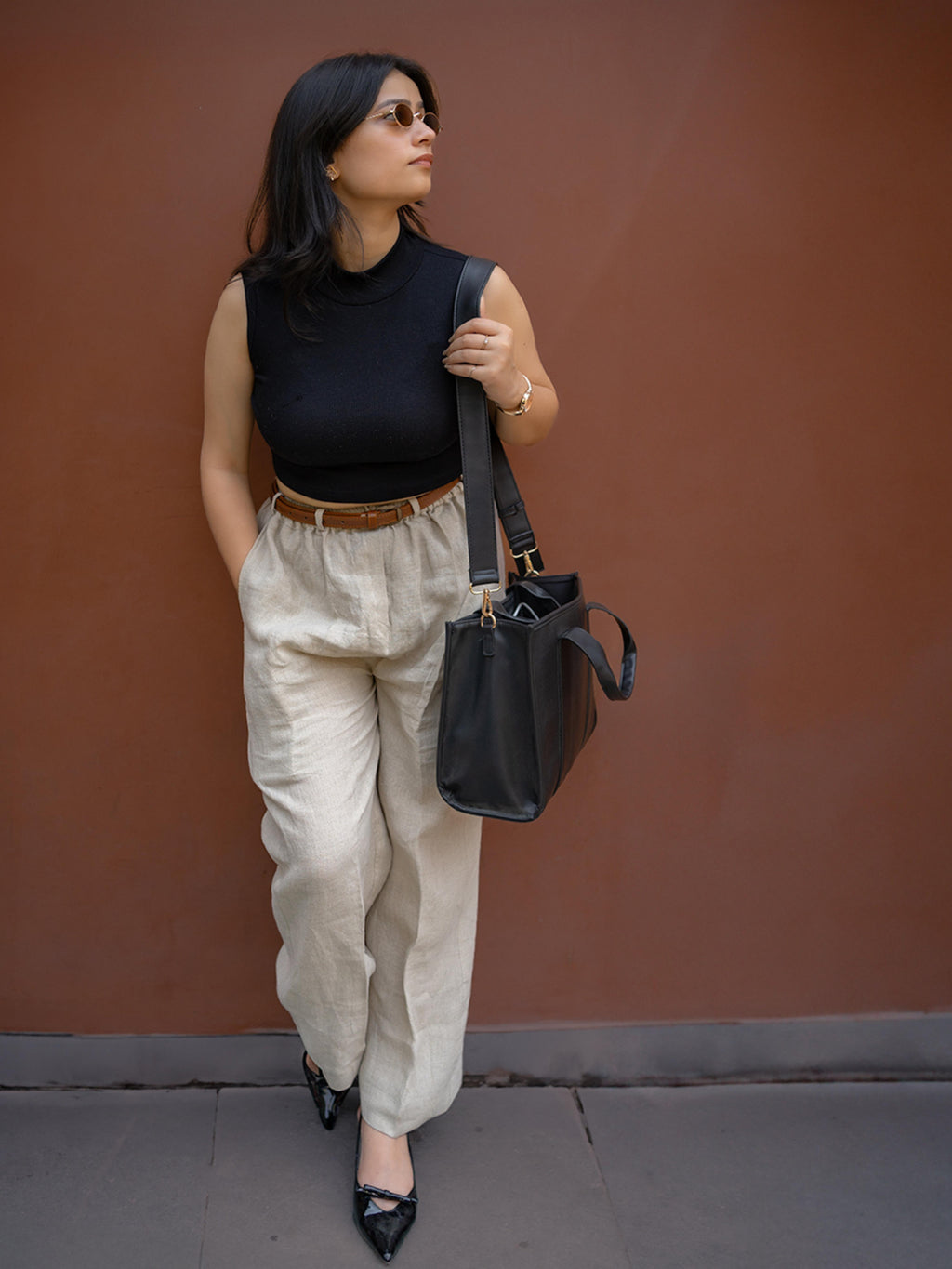 The Everyday Pure Linen Pants – Natural Waist-Tie Trousers