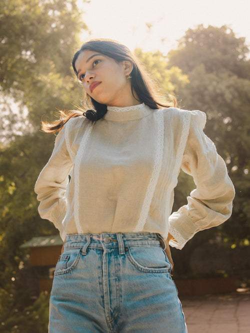 100% Linen, Lace & Love – Your Modern Vintage Blouse