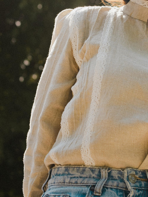 100% Linen, Lace & Love – Your Modern Vintage Blouse